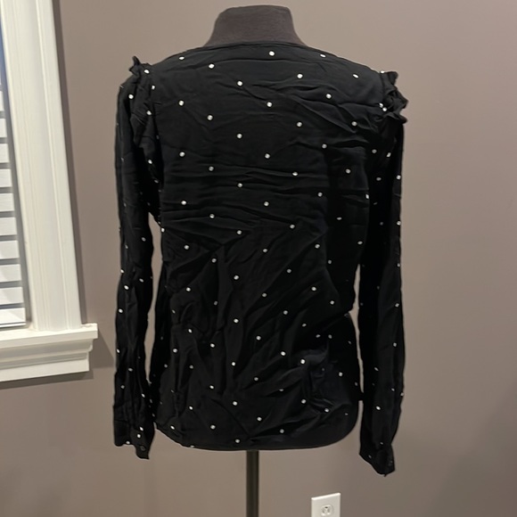 MANGO - Black polka dots blouse - Picture 2 of 2